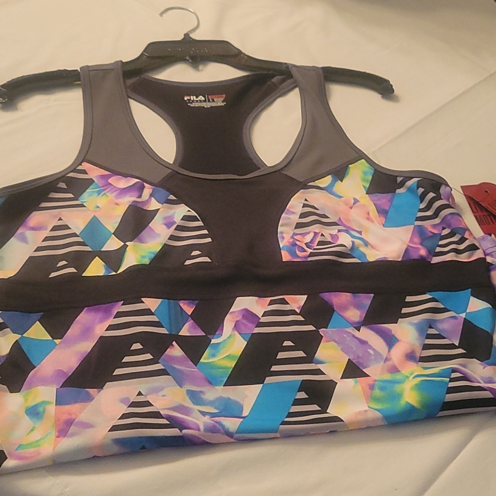 Training Tank Top, Size Large Black/ Multi